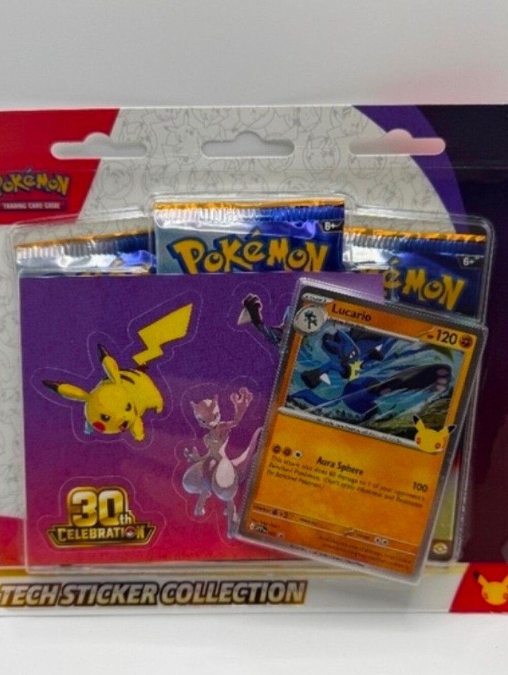 Pokeman  30th Celebration Tech Sticker Collection [Lucario]